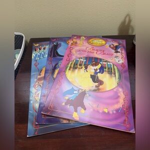 1993 The Walt Disney Princess Treasure Chest Books Set of 3 Vintage